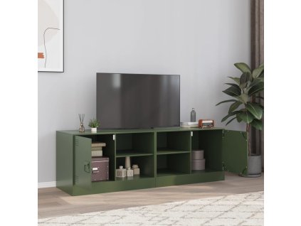 Multidom TV skrinky 2 ks olivovo-zelené 67x39x44 cm oceľ