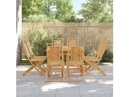 Multidom Skladacie záhradné stoličky 8 ks 46x66x99 cm bambus