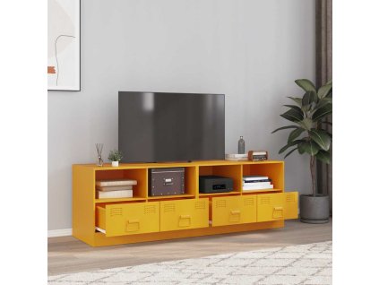 Multidom TV skrinky 2 ks horčicovo-žlté 67x39x44 cm oceľ