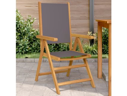 Multidom Záhradné stoličky 2 ks antracitové akáciový masív polypropylén