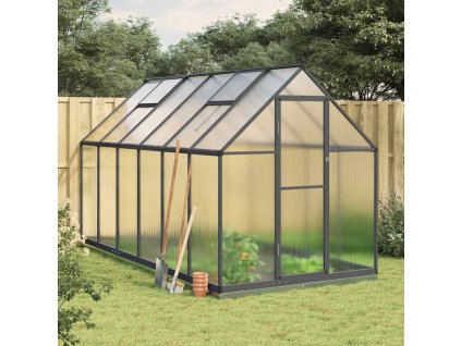 Multidom Skleník s podkladovým rámom antracitový 334x169x202 cm hliník