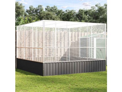 Multidom Voliéra strieborná 311x307x212 cm oceľ