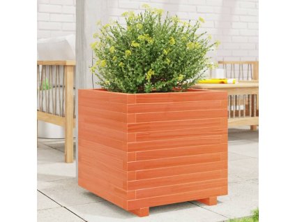 Multidom Záhradný kvetináč voskovohnedý 50x50x49,5 cm masívna borovica