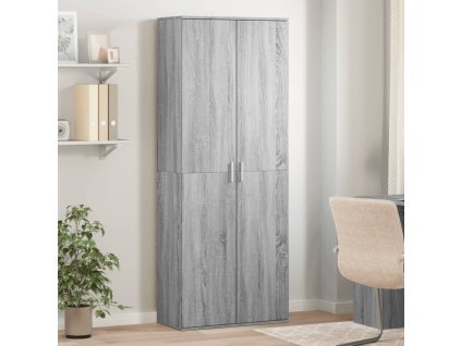 Multidom Vysoká skrinka sivý dub sonoma 70x35x180 cm kompozitné drevo