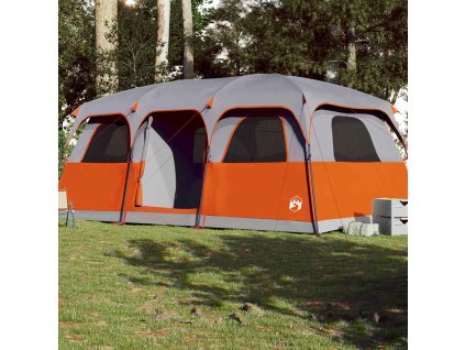 Multidom Kempingový stan 10 osôb sivý vodeodolný
