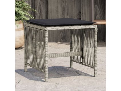 Multidom Záhradné stoličky s vankúše 4ks svetlosivé 41x41x36cm polyratan