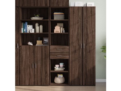 Multidom Vysoká skrinka, hnedý dub 45x42,5x185 cm, kompozitné drevo