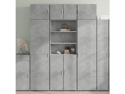 Multidom Vysoká skrinka sivá 70x42,5x185 cm kompozitné drevo