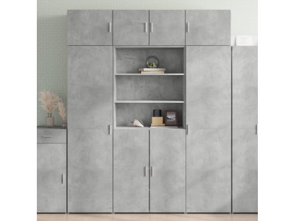 Multidom Vysoká skrinka sivá 80x42,5x185 cm kompozitné drevo