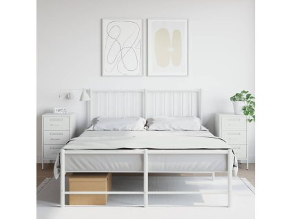 Multidom Nočné stolíky 2 ks biela 36x39x68 cm oceľ