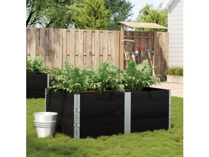 Multidom Záhradný kvetináč čierny 150x100 cm borovicový masív