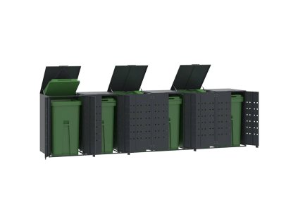 Multidom Úložisko na 6 koše na kolieskach antracitové 414x79x117 cm oceľ