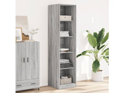 Multidom Šatník sivá sonoma 50x50x200 cm kompozitné drevo