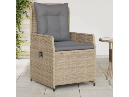 Multidom Záhradné sklápacie stoličky 2 ks béžové polyratan