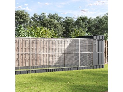 Multidom Voliéra s nadstavcom strieborná 1037x203x216 cm oceľ