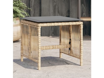 Multidom Záhradné taburetky vankúše 4ks mix béžovej 41x41x36cm polyratan