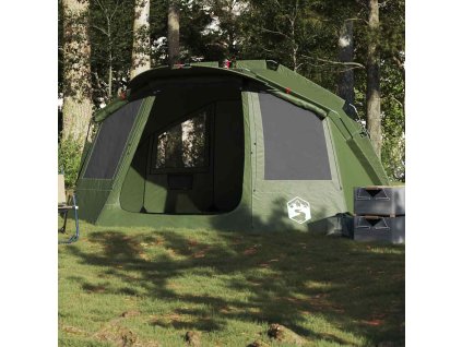 Multidom Rybársky stan pre 5 osôb olivovo zelený vodeodolný