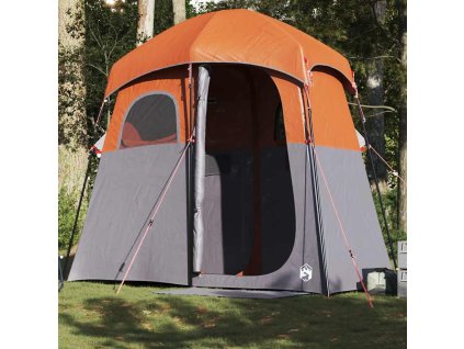 Multidom Sprchový stan 2 osoby sivý a oranžový vodeodolný