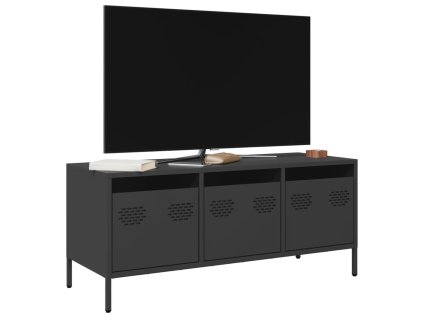 Multidom TV skrinka čierna 101,5x39x43,5 cm oceľ valcovaná za studena