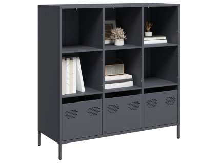 Multidom Vysoká skrinka antracit 101,5x39x103,5 cm oceľ