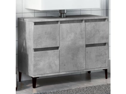 Multidom Umývadlová skrinka betónová sivá 80x33x60 cm kompozitné drevo