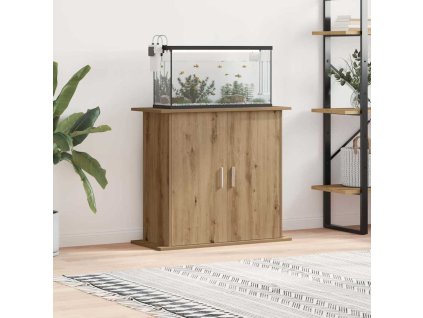 Multidom Stojan na akvárium, dubový, remeselný, 81x36x73 cm, umelé drevo