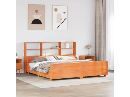 Multidom Posteľ bez matraca voskovo hnedá 180x200 cm masívne drevo