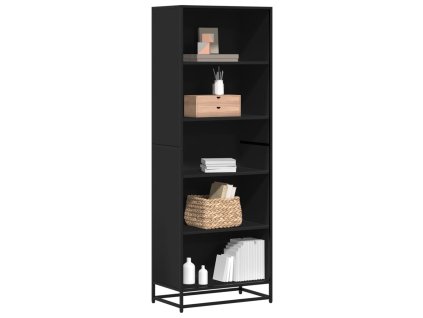 Multidom Knižnica čierna 60x35x170,5 cm kompozitné drevo