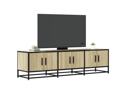 Multidom TV skrinka dub sonoma 150x35x41 cm kompozitné drevo a kov