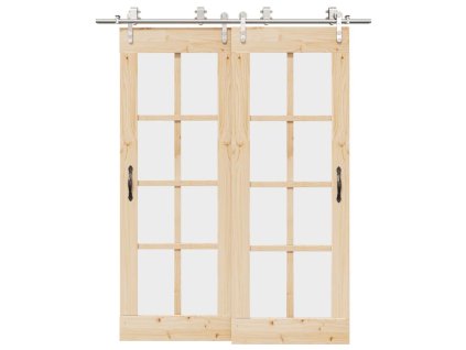 Multidom Kovanie na posuvné dvere 183 cm, nehrdzavejúca oceľ, strieborné