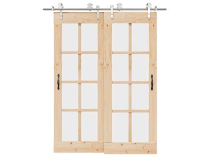 Multidom Kovanie na posuvné dvere 183 cm, nehrdzavejúca oceľ, strieborné