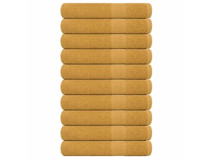 Multidom Saunové osušky FROGN 10 ks zlaté 80x200 cm 360 g/m²