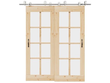 Multidom Kovanie na posuvné dvere 200 cm, nehrdzavejúca oceľ, strieborné