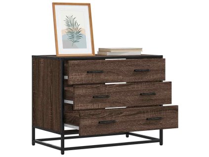 Multidom Zásuvková skrinka hnedý dub 70x41x56 cm kompozitné drevo