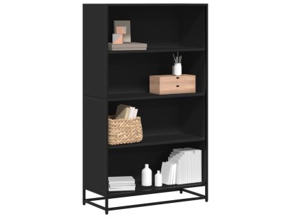 Multidom Knižnica čierna 80,5x35x139 cm kompozitné drevo