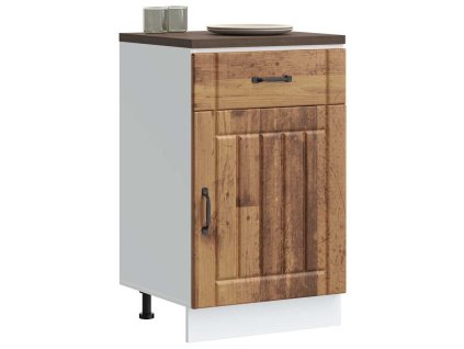 Multidom Kuchynská spodná skrinka Lucca, staré drevo, kompozitné drevo