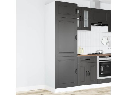 Multidom Kuchynská skriňa Kalmar, čierna, kompozitné drevo