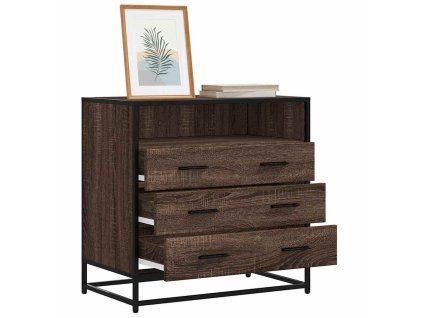 Multidom Zásuvková skrinka hnedý dub 70x41x70 cm kompozitné drevo