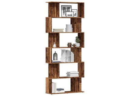 Multidom Knižnica staré drevo 80x24x192 cm kompozitné drevo