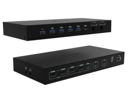 i-tec USB-C KVM Docking station pre 3 Hosts, Dual Display, 2x Power Delivery (1x 92W/2x 65W)