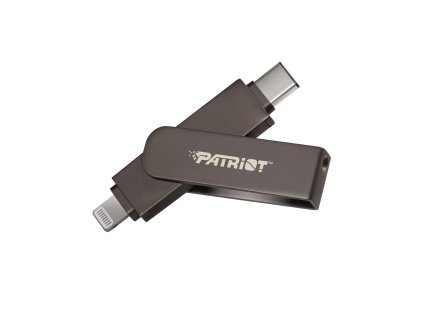 Patriot iLuxe Stick C MFi/128GB/USB 3.2/Lightning + USB-C/Čierna