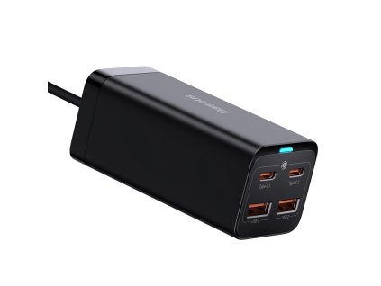 Baseus Rýchlonabíjačka do siete GaN3, 2x USB-A, 2x USB-C 100W čierna