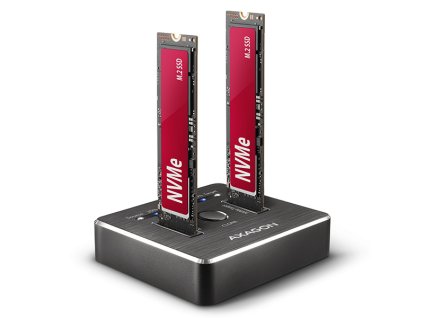 AXAGON ADSA-M2C, USB-C 3.2 Gen 2 - 2x M.2 NVMe SSD CLONE MASTER dokovacia stanica