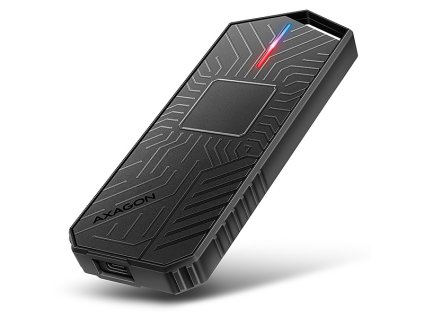 AXAGON EEM2-GAM, USB-C 10Gbps - NVMe & SATA SSD GAME M.2 box, bezskrutkový