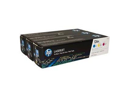 hp cf341a 126a cmy tri pack toner genuine cp1025 m s
