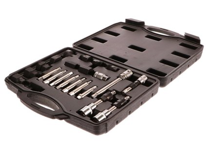 Sada bitů hex a hvězdy pro alternátor, 22 ks, 1/2” - poškozený kufr GEKO