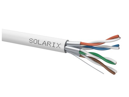 Instalační kabel Solarix CAT6A STP LSOH D<sub>ca</sub>-s1,d2,a1 650 MHz 500m/cívka SXKD-6A-STP-LSOH