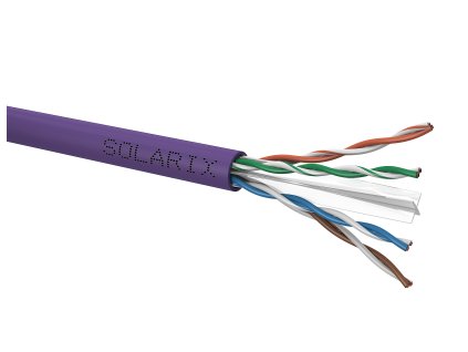 Instalační kabel Solarix CAT6 UTP LSOH D<sub>ca</sub>-s2,d2,a1 450 MHz 100m/box SXKD-6-UTP-LSOH