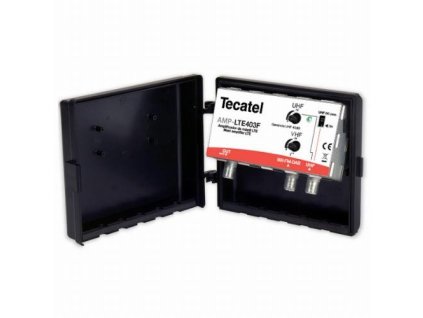 TECATEL širokopásmový VHF/UHF zosilňovač 40dB LTE403L 5G, vonkajšie