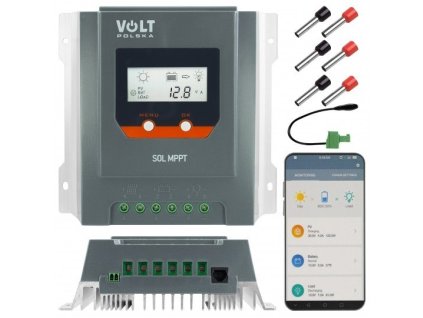 FVE Solárny regulátor MPPT 20A 12/24-20 LCD VOLT 3IPSMPPT20, BLUETOOTH